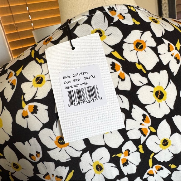 NWT Hale Bob Daeja floral print jersey dress XL - Picture 9 of 14